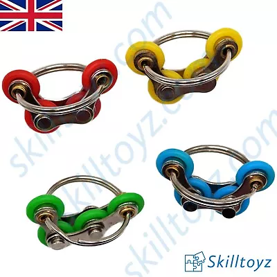 Fidget Keyring Bike Chain Links EDC Toy Stress Anxiety Relief Gadget - UK SHOP • £3.49