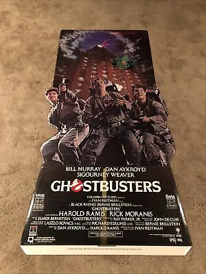 MINT Vintage Ghostbusters VHS Video Store Standee 1984 In Box! • $1125