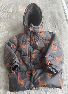 £5.99 • Buy Boy`s  Hooded DINOSAUR Coat Age 2/3 Years