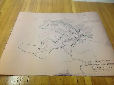 1907 Ronco Pa Town And Mine Map Fayette County Masontown • $45