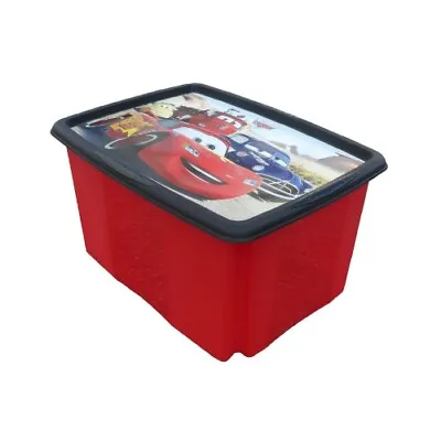 Disney PIXAR Cars Durable Storage Box 45L Toy Box Spieltruhe • £13.70