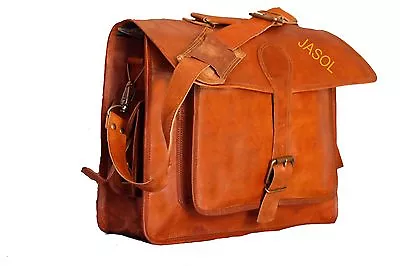  Leather Messenger Bag Men's Genuine Vintage  Shoulder Laptop Briefcase16  JMB • $56.64