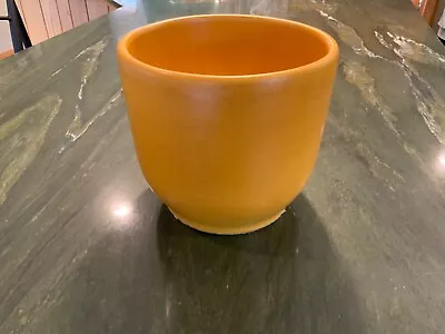 Mid-century Modern Gainey Ceramics T-6 Planter Speckled Mustard Yellow Excellent • $65.42