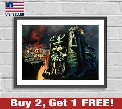 He-Man Masters Of The Universe Poster 18  X 24  Print Castle Grayskull MOTU Art • $13.48