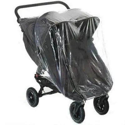 Rain Cover To Fit Baby Jogger City Mini Gt Double Rain Cover With Zip  Uk Mfd  • £23.50