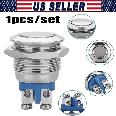 Metal Momentary Push Button Switch ON/OFF With Screw  For Hole Car Home And DIY • $5.20