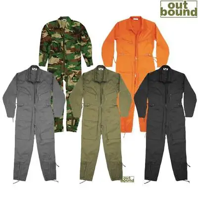 Flying Suit Flight Pilot Continental Aviator Air Force Army Coverall Zip Boiler • £53.19