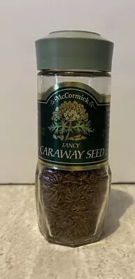 CARAWAY SEED Vintage McCormick Schilling Spice Jar Bottle Sage Green Lid • $28