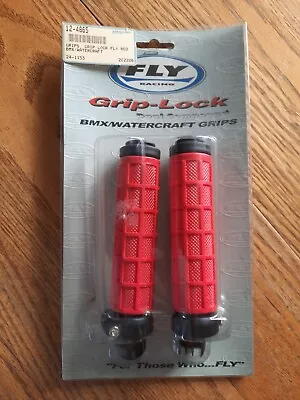 Fly Racing Grip-Lock BMX Watercraft Handle Grips NOS Marshall 12-4865 Red • $14.95