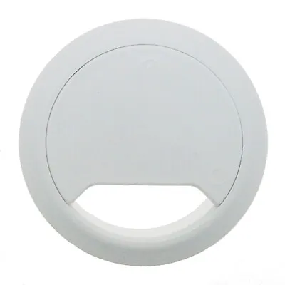 10 White Desk Cable Tidies 65mm Grommets Hole Inserts Cable Outlet Organiser • £12.99