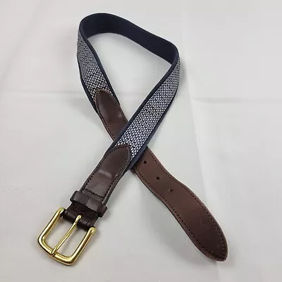 Vineyard Vines Belt Men's Size 32 Navy Blue Whale Solid Brass Buckle • $19