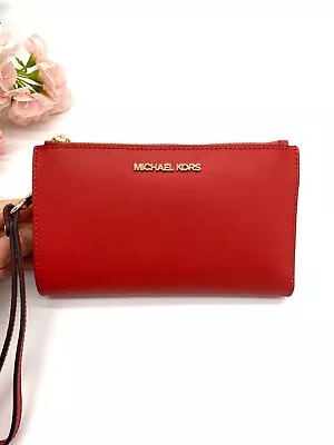 Michael Kors Signature Jet Set Double Zip Wallet Wristlets NWT • $59