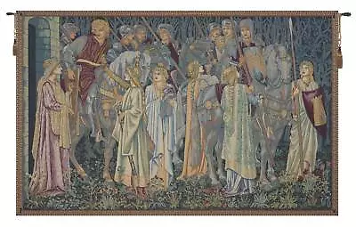 William Morris - Departure Of The Knights - Large Italian Tapestry Wall Hanging • $246