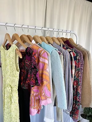 60s 70s 80s Psychedelic Hippie Vintage Women Clothing Lot Of 10 For Resale • $75