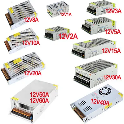 12V 24V - 2A To 60A Amp Switching Power Supply Adapter For LED Strip Light AC DC • $9.08