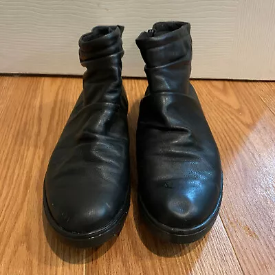 Munro Size 12M Black Leather Boots • $45