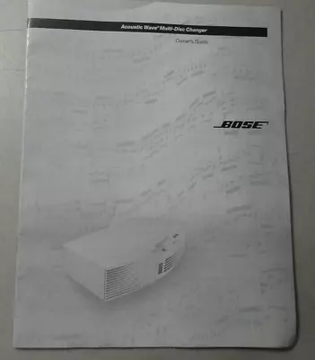 Bose Acoustic Wave CD Changer - Owners Guide User Manual Original Instruction • $14.99