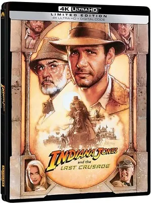 Indiana Jones And The Last Crusade [New 4K UHD Blu-ray] Steelbook Subtitled • $53.86