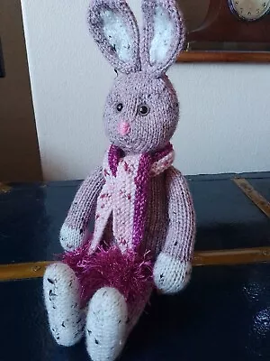 Hand Knitted Soft Toy Bunny Rabbit • £10