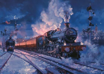 GWR Severn Valley Railway 7802 Bradley Manor Steam Train Blank Christmas Card • £1.99