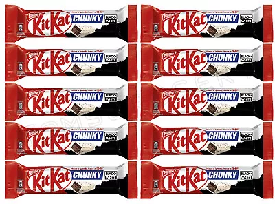 10 KITKAT CHUNKY BLACK & WHITE Chocolate Bars European Candy Sweets Snacks 42g • £36.77