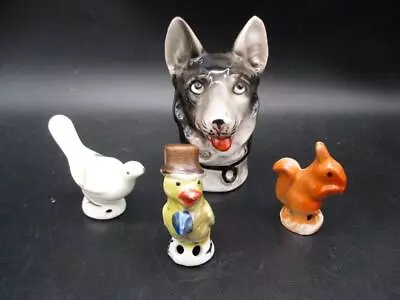 $9.99 • Buy Antique German Half Doll Brush Figurine German Shepherd Dog + Miniature Animals