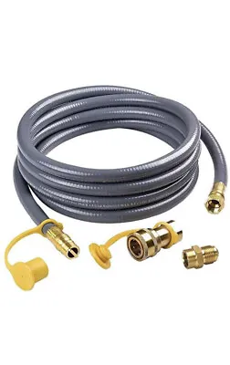 Flexible 12FT 1/2 ID Natural Gas Hose Conversion Assembly For Natural Gas Grill! • $49.95