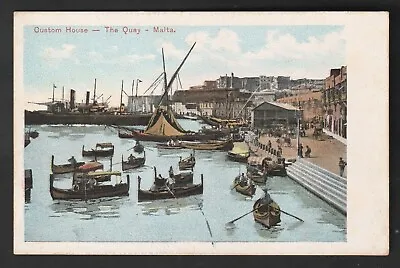 £3.99 • Buy Rare Malta 1895 Undivided Back Postcard Showing Custom House The Quay