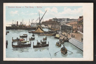 £3.99 • Buy Rare Malta 1895 Undivided Back Postcard Showing Custom House The Quay