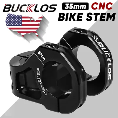 BUCKLOS MTB 35mm 31.8mm Short Stem CNC Aluminum Handlebar Stem Ultralight Bike • $23.95