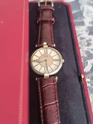 Vintage CARTIER Vendôme Must De Cartier Vermeil Silver Gold Plated-large 30mm • $525