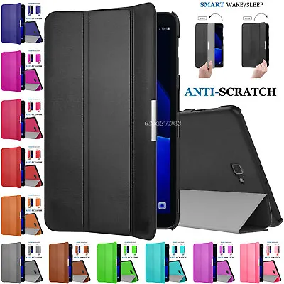 LEATHER Flip Smart Magnetic Case For Tablet Samsung Galaxy A6 10.1  SM-T580/T585 • £6.98