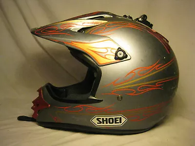 Pre-owned SHOEI V-MOTO Helmet Motorcycle Cycle Dirtbike W-1 Snell S 6 7/8 55-56 • $85