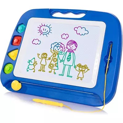 SGILE Large Magnetic Drawing Board - 4 Colors 42×33cm Doodle 42*32cm Blue  • £26.69