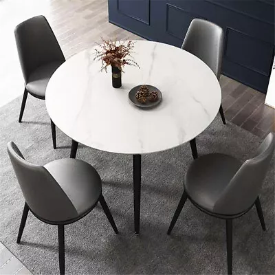 $219.96 • Buy 2-4 Person Round Marble Dining Table Simple Restaurant Cafe Kitchen Dining Table