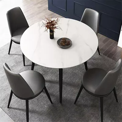 2-4 Person Round Marble Dining Table Simple Restaurant Cafe Kitchen Dining Table • $209.96