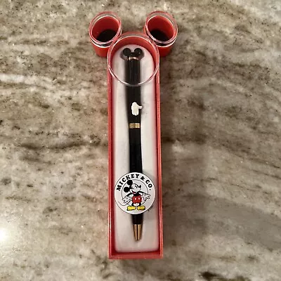 RARE Colibri Kresiler Disney Mickey Mouse Black Lacquer Pen With Gold Accents • $54.97