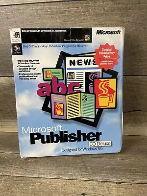 Microsoft Publisher CD DELUXE Designed For Windows 95 • $39.99