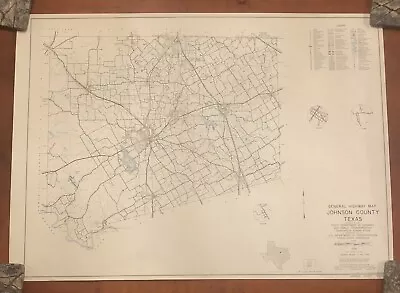 VTG 1976 General Highway Map JOHNSON COUNTY TEXAS State Department Of Highways • $29.99