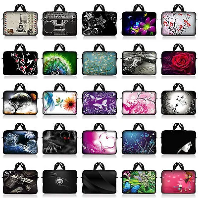 Neoprene Sleeve Laptop Computer Case Bag With Handle Fit 10 Inch To 17.4 Inch • $17.95