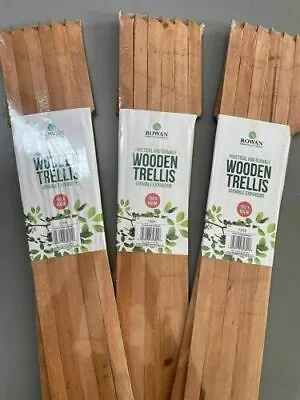 3 Garden Gardeners Dark Wood Coloured Wooden Expanding Expandable Trellis 5x2ft • £9.99