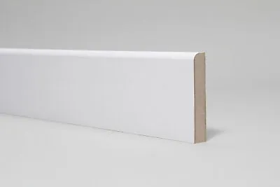 Skirting Board  White Primed MDF  Bullnose  94 X 18 X 2700mm • £5.99
