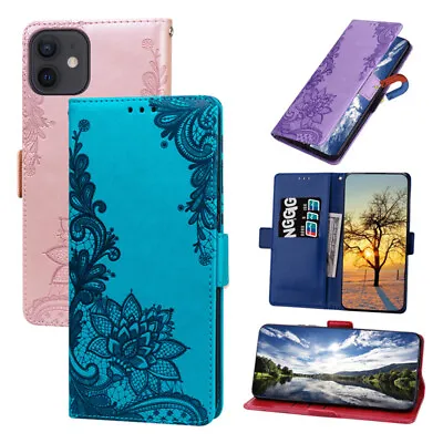 Leather Wallet Case For IPhone 6 6s 7 8 Plus X XR XS 11 12 13 14 Pro Max Cover • £6.94