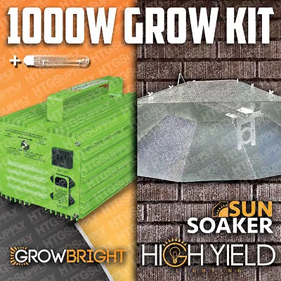 1000 Watt HPS GROW LIGHT W SUNSOAKER 4x4 HOOD DOME LAMP • $299.95