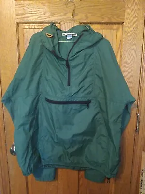 L.L. Bean Men's Hooded Pullover Slicker Sz XL Regular Nylon Vintage Green EUC  • $35