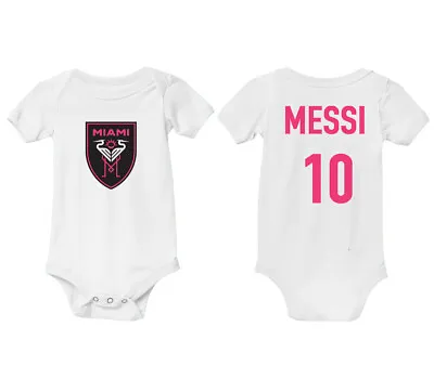 Messi Inter Miami Newborn Baby Jersey Lionel Kids Outfit Baby Shower Soccer Gift • $19.99