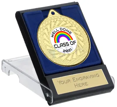 £4.35 • Buy Personalised Leavers Class Of 2022 Medal Presentation Box School Rainbow Primary
