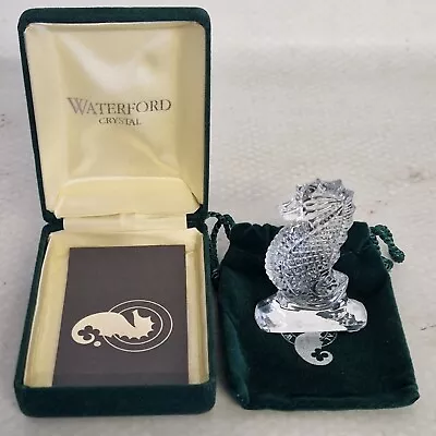 Vintage Waterford Crystal Seahorse Memento Figurine In Giftbox & Bag • £10