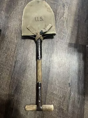 WW2 M-1910 T-Handle Shovel Complete Very Nice Condition With Cover 1943 • $160