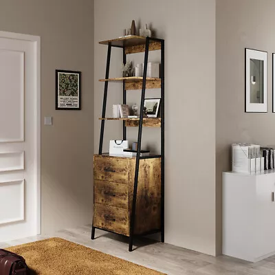 Ladder Shelf Bookshelf 4-Tier Shelving Plant Stand Cabinet Storage Cupboard Rack • £14.94